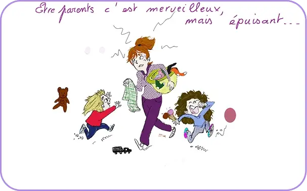 maman débordée dessin 1